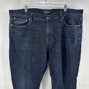 Lucky Brand Jeans Mens 40x30 tag 42x30 actual 410 Athletic Fit Tapered Dark Wash